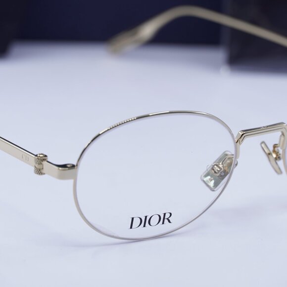 Dior NEODIORO R2U B000 Oval 52mm Eyeglasses - Gold - Picture 2 of 9
